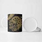 New Zealand Darts Ceramic Mug Skull In Dart We Trust Maori Pattern - Aussie Hoodie