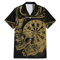 New Zealand Darts Family Matching Mermaid Dress and Hawaiian Shirt Skull In Dart We Trust Maori Pattern - Aussie Hoodie