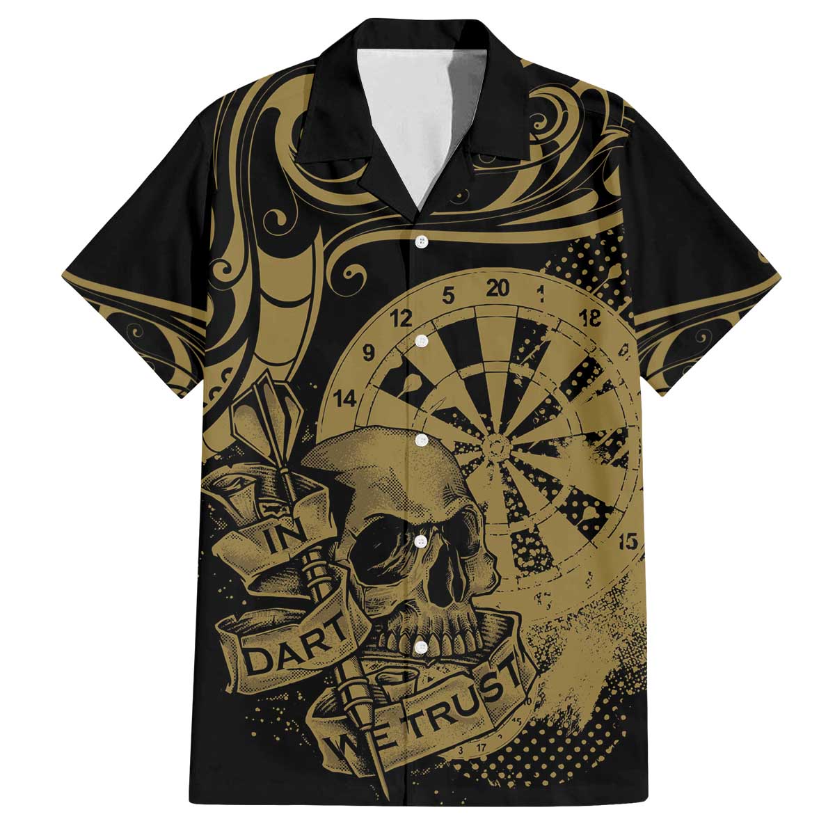 New Zealand Darts Family Matching Off The Shoulder Long Sleeve Dress and Hawaiian Shirt Skull In Dart We Trust Maori Pattern - Aussie Hoodie