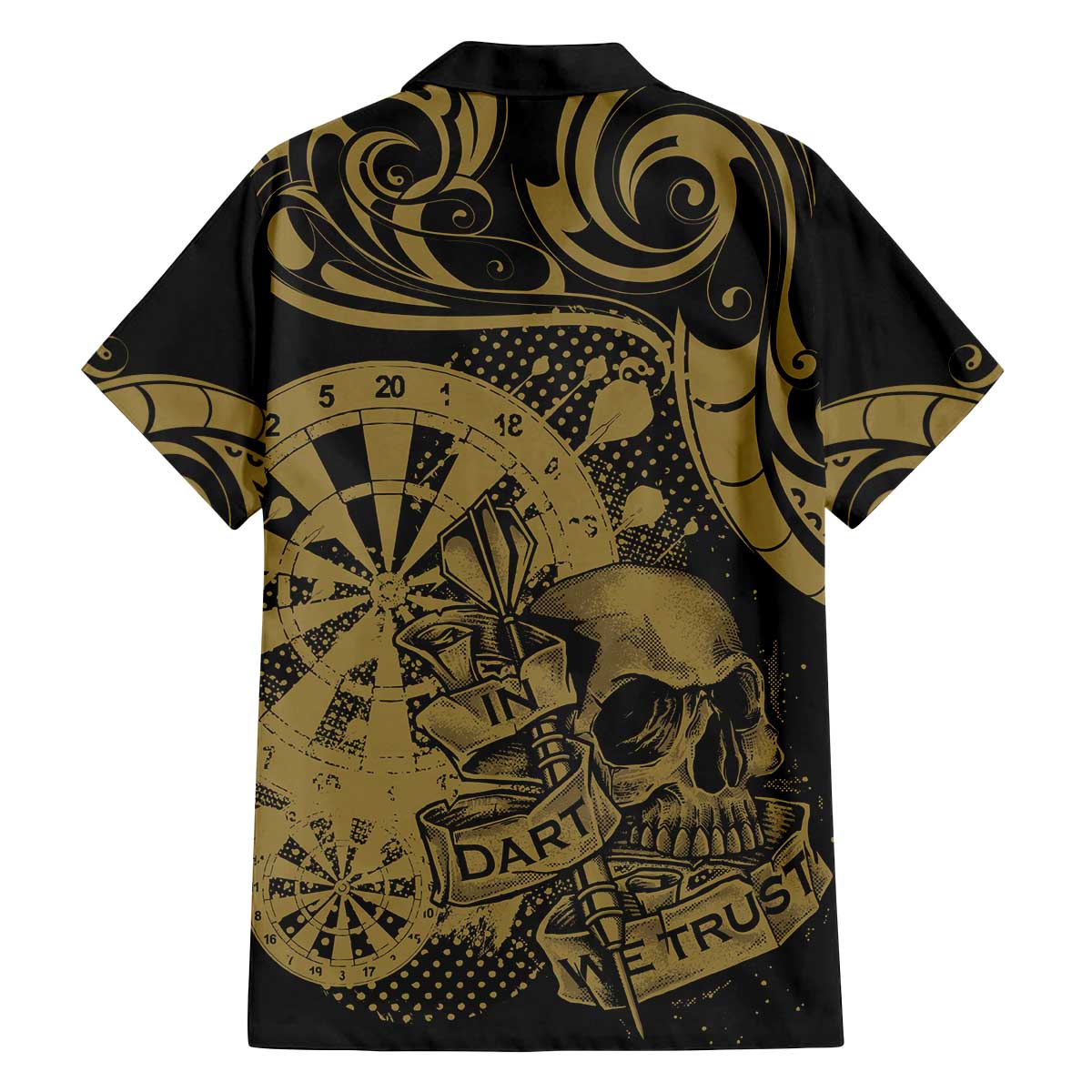 New Zealand Darts Family Matching Off The Shoulder Long Sleeve Dress and Hawaiian Shirt Skull In Dart We Trust Maori Pattern - Aussie Hoodie