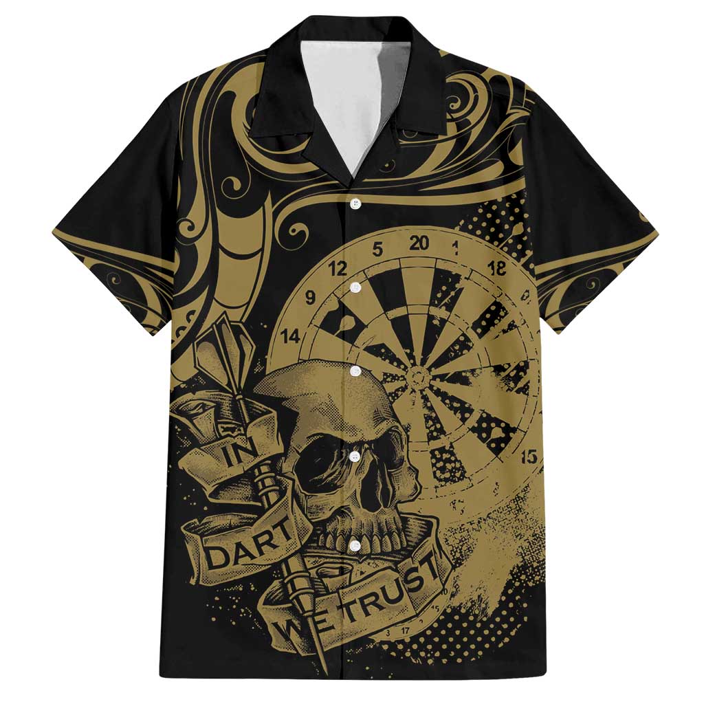 New Zealand Darts Family Matching Off Shoulder Short Dress and Hawaiian Shirt Skull In Dart We Trust Maori Pattern - Aussie Hoodie