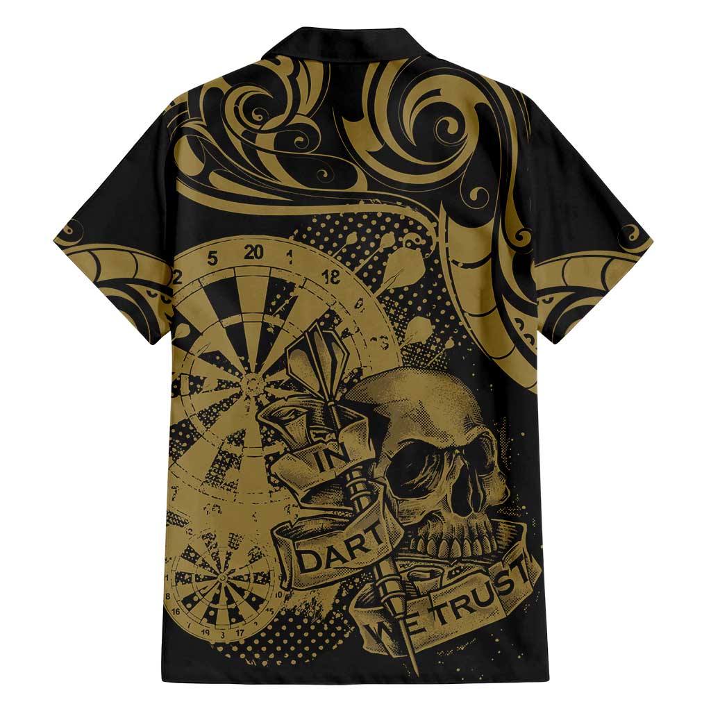 New Zealand Darts Family Matching Off Shoulder Short Dress and Hawaiian Shirt Skull In Dart We Trust Maori Pattern - Aussie Hoodie