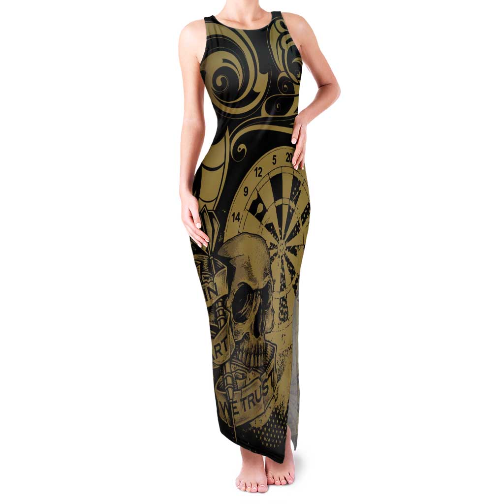 New Zealand Darts Family Matching Tank Maxi Dress and Hawaiian Shirt Skull In Dart We Trust Maori Pattern - Aussie Hoodie