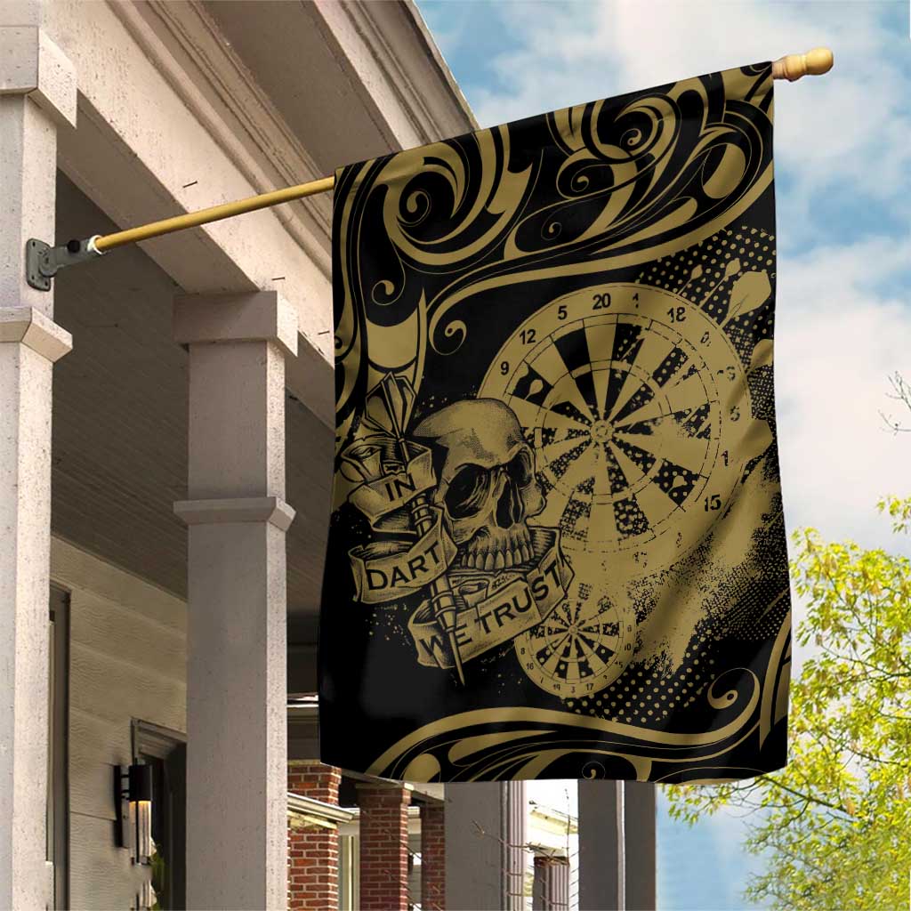 New Zealand Darts Garden Flag Skull In Dart We Trust Maori Pattern - Aussie Hoodie