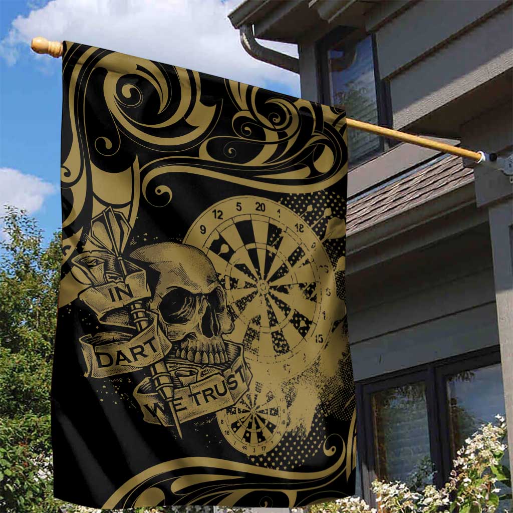 New Zealand Darts Garden Flag Skull In Dart We Trust Maori Pattern - Aussie Hoodie