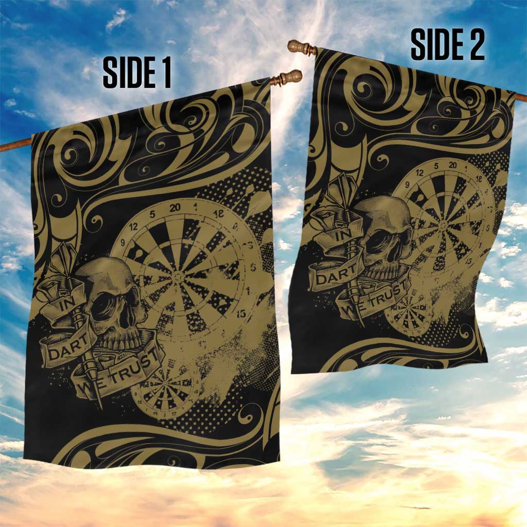New Zealand Darts Garden Flag Skull In Dart We Trust Maori Pattern - Aussie Hoodie