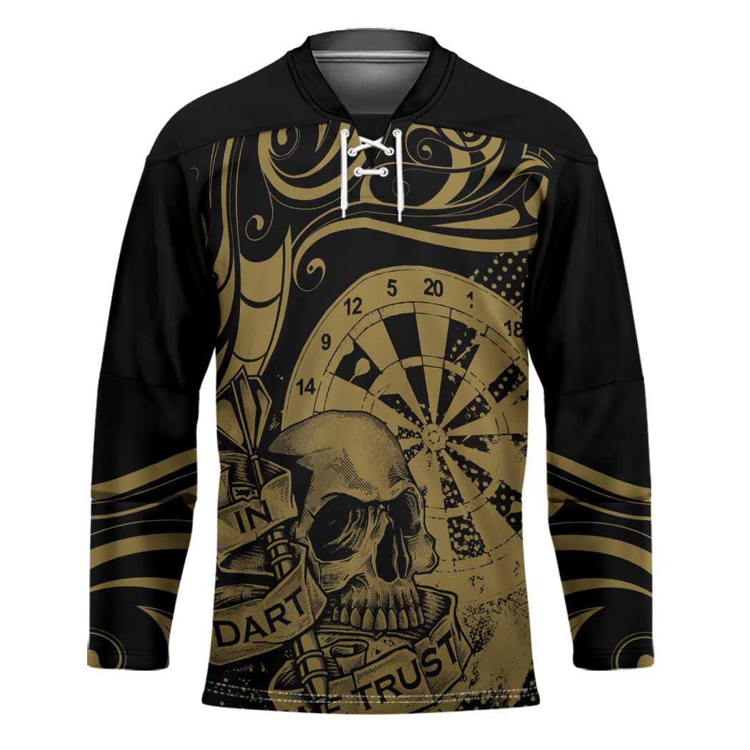 New Zealand Darts Hockey Jersey Skull In Dart We Trust Maori Pattern - Aussie Hoodie