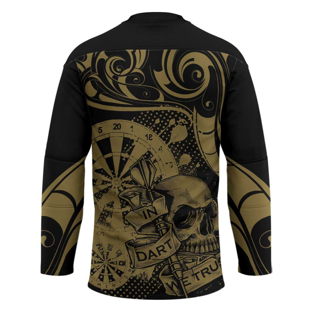 New Zealand Darts Hockey Jersey Skull In Dart We Trust Maori Pattern - Aussie Hoodie