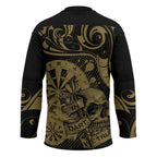 New Zealand Darts Hockey Jersey Skull In Dart We Trust Maori Pattern - Aussie Hoodie