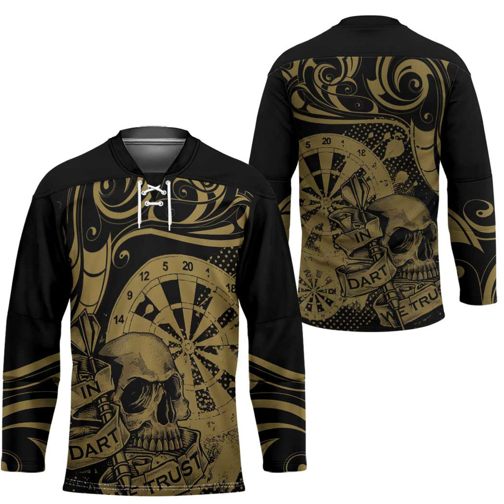 New Zealand Darts Hockey Jersey Skull In Dart We Trust Maori Pattern - Aussie Hoodie