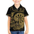 New Zealand Darts Kid Hawaiian Shirt Skull In Dart We Trust Maori Pattern - Aussie Hoodie