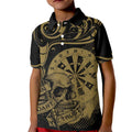New Zealand Darts Kid Polo Shirt Skull In Dart We Trust Maori Pattern - Aussie Hoodie