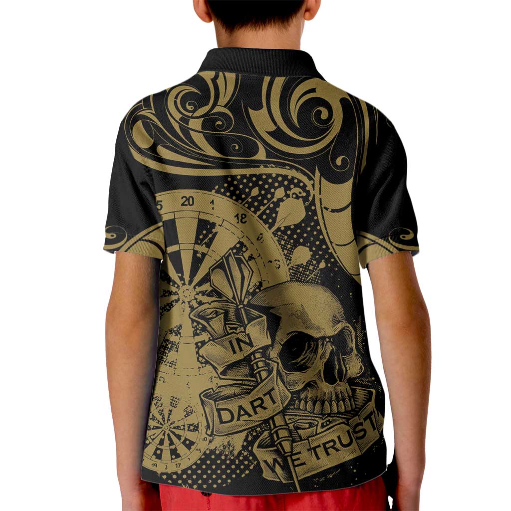 New Zealand Darts Kid Polo Shirt Skull In Dart We Trust Maori Pattern - Aussie Hoodie