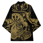 New Zealand Darts Kimono Skull In Dart We Trust Maori Pattern - Aussie Hoodie