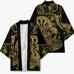 New Zealand Darts Kimono Skull In Dart We Trust Maori Pattern - Aussie Hoodie