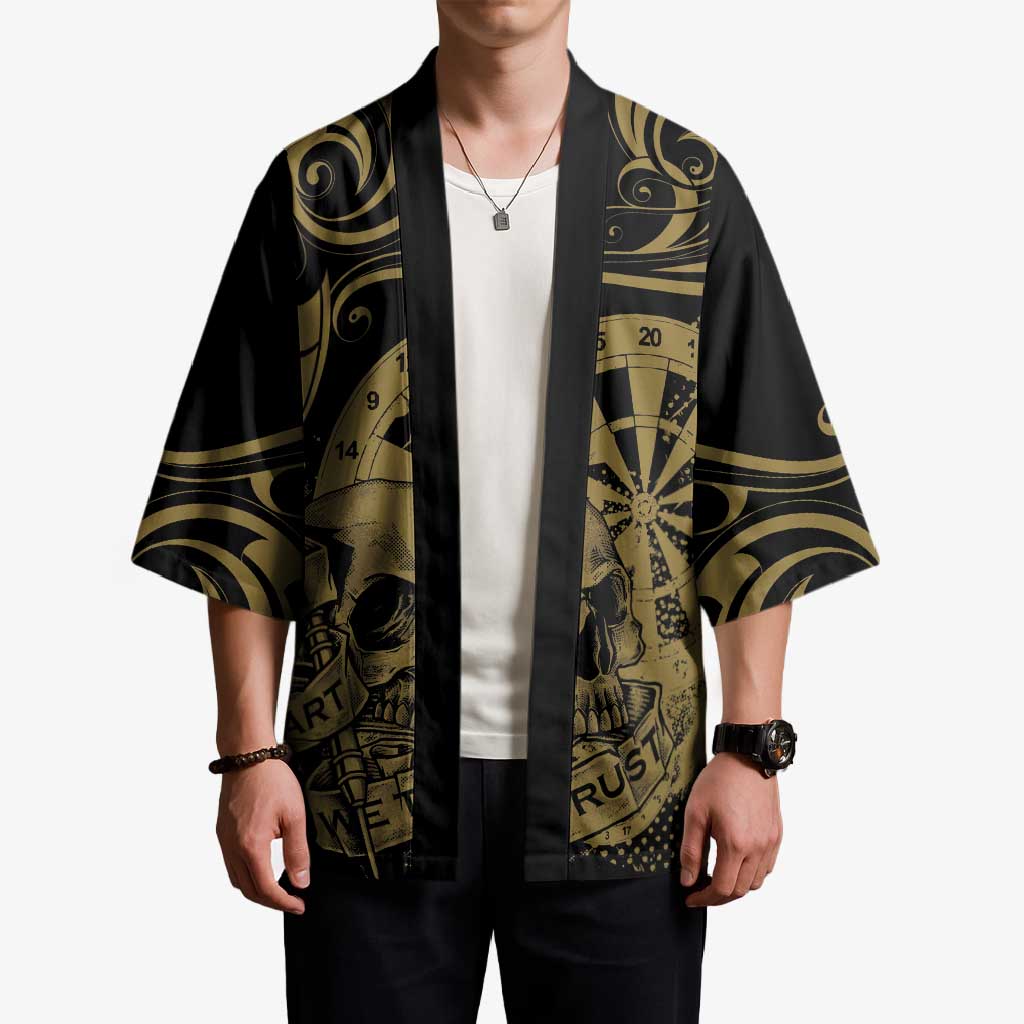 New Zealand Darts Kimono Skull In Dart We Trust Maori Pattern - Aussie Hoodie