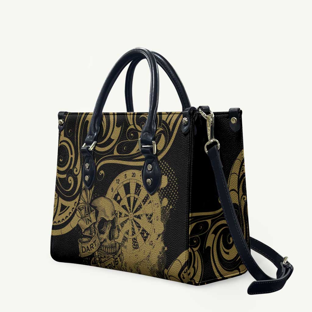 New Zealand Darts Leather Bag Skull In Dart We Trust Maori Pattern - Aussie Hoodie