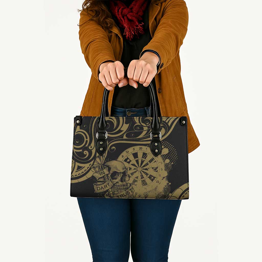 New Zealand Darts Leather Bag Skull In Dart We Trust Maori Pattern - Aussie Hoodie