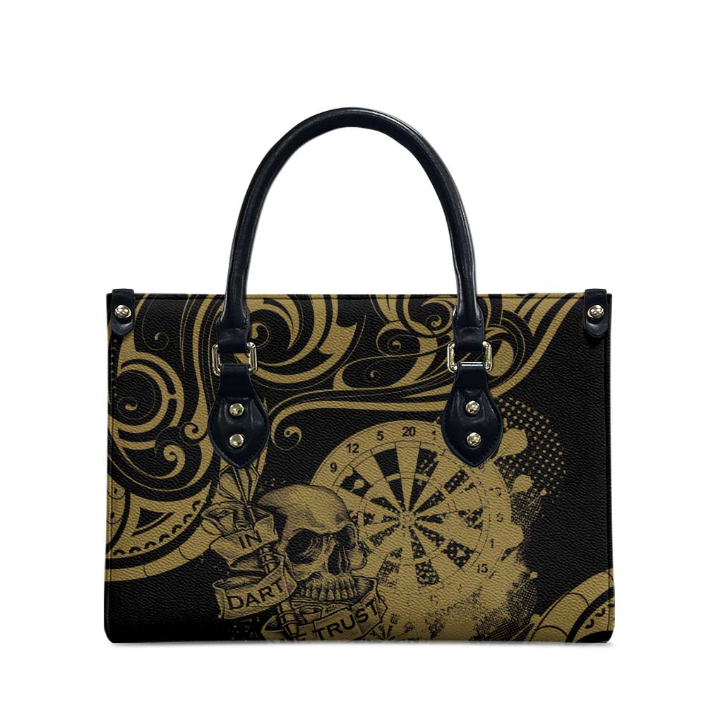 New Zealand Darts Leather Bag Skull In Dart We Trust Maori Pattern - Aussie Hoodie