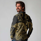 New Zealand Darts Long Sleeve Polo Shirt Skull In Dart We Trust Maori Pattern - Aussie Hoodie