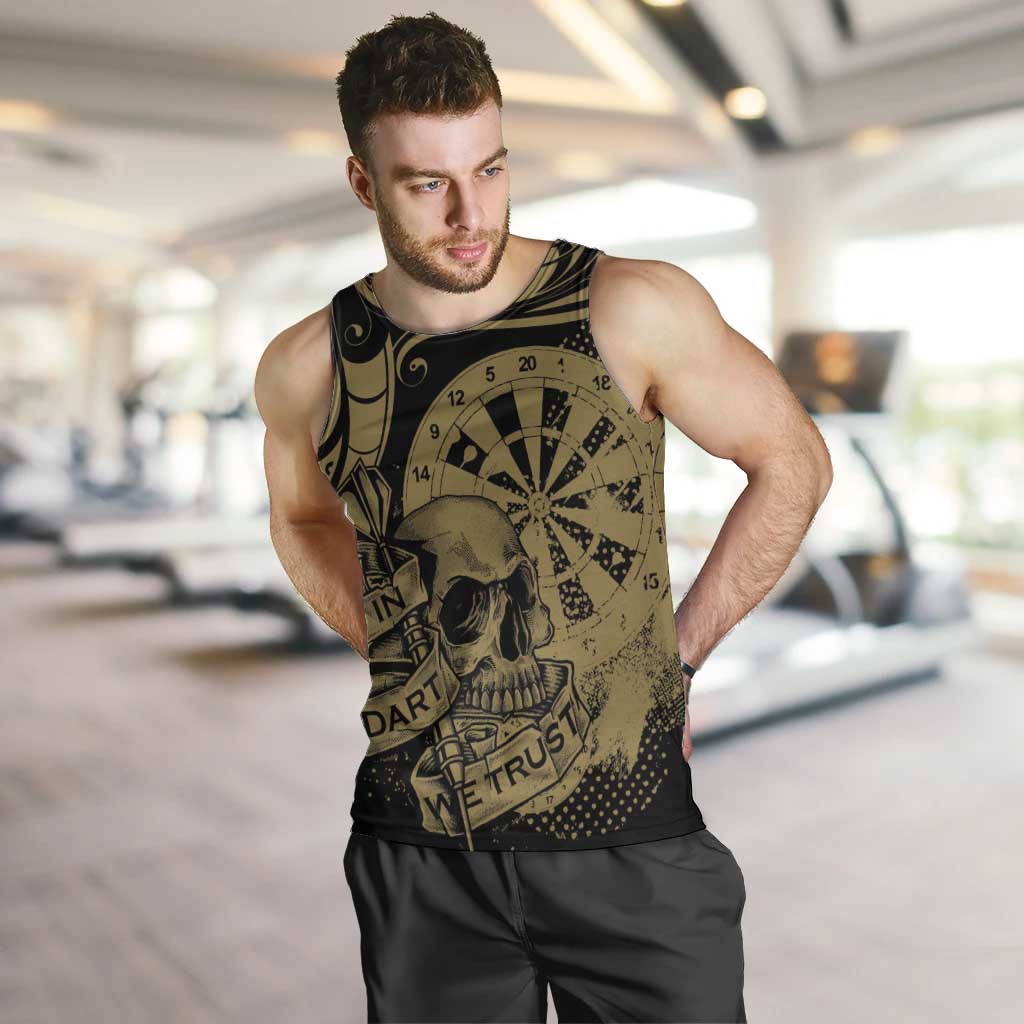 New Zealand Darts Men Tank Top Skull In Dart We Trust Maori Pattern - Aussie Hoodie