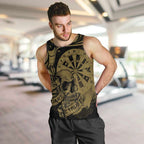 New Zealand Darts Men Tank Top Skull In Dart We Trust Maori Pattern - Aussie Hoodie