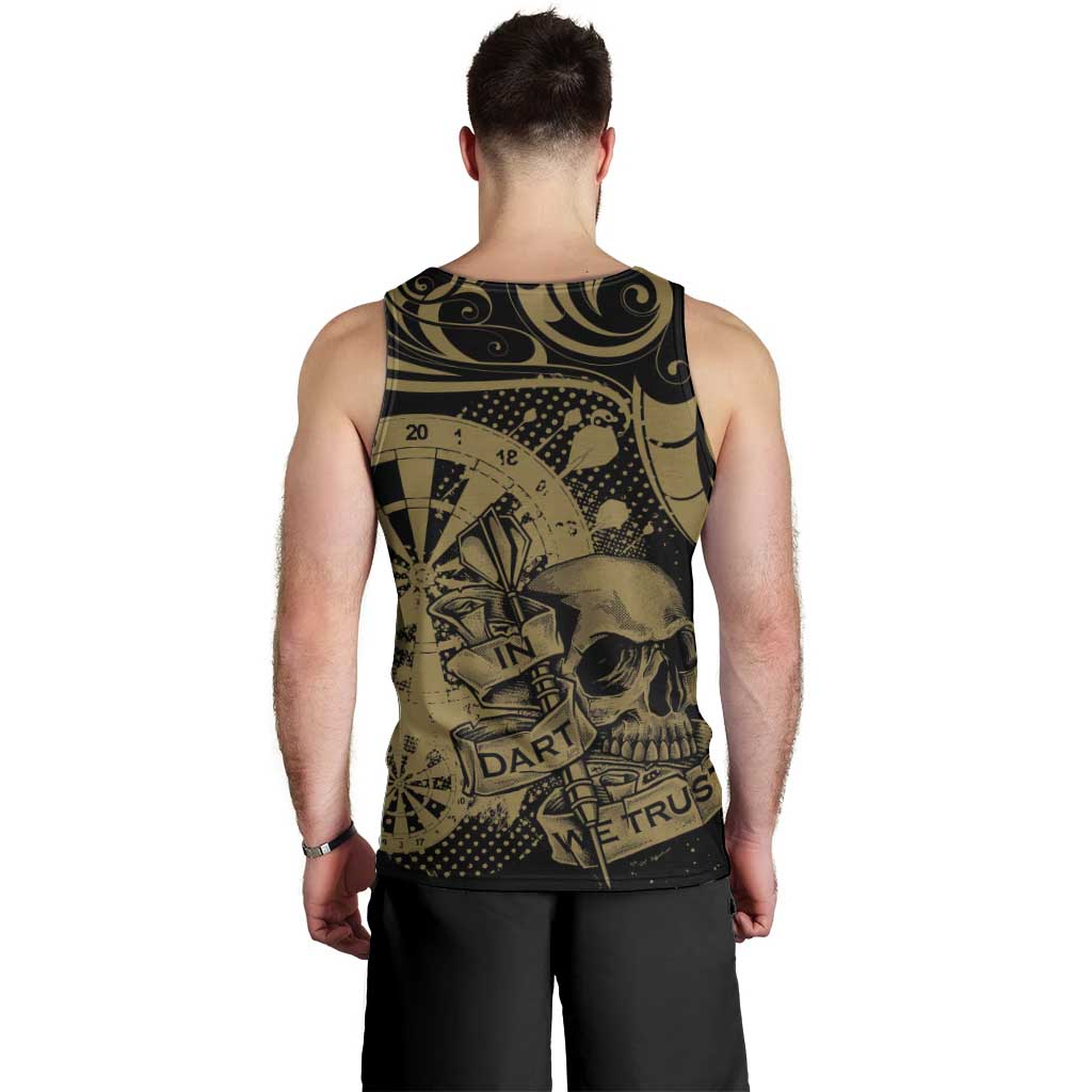 New Zealand Darts Men Tank Top Skull In Dart We Trust Maori Pattern - Aussie Hoodie