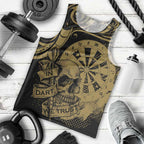 New Zealand Darts Men Tank Top Skull In Dart We Trust Maori Pattern - Aussie Hoodie