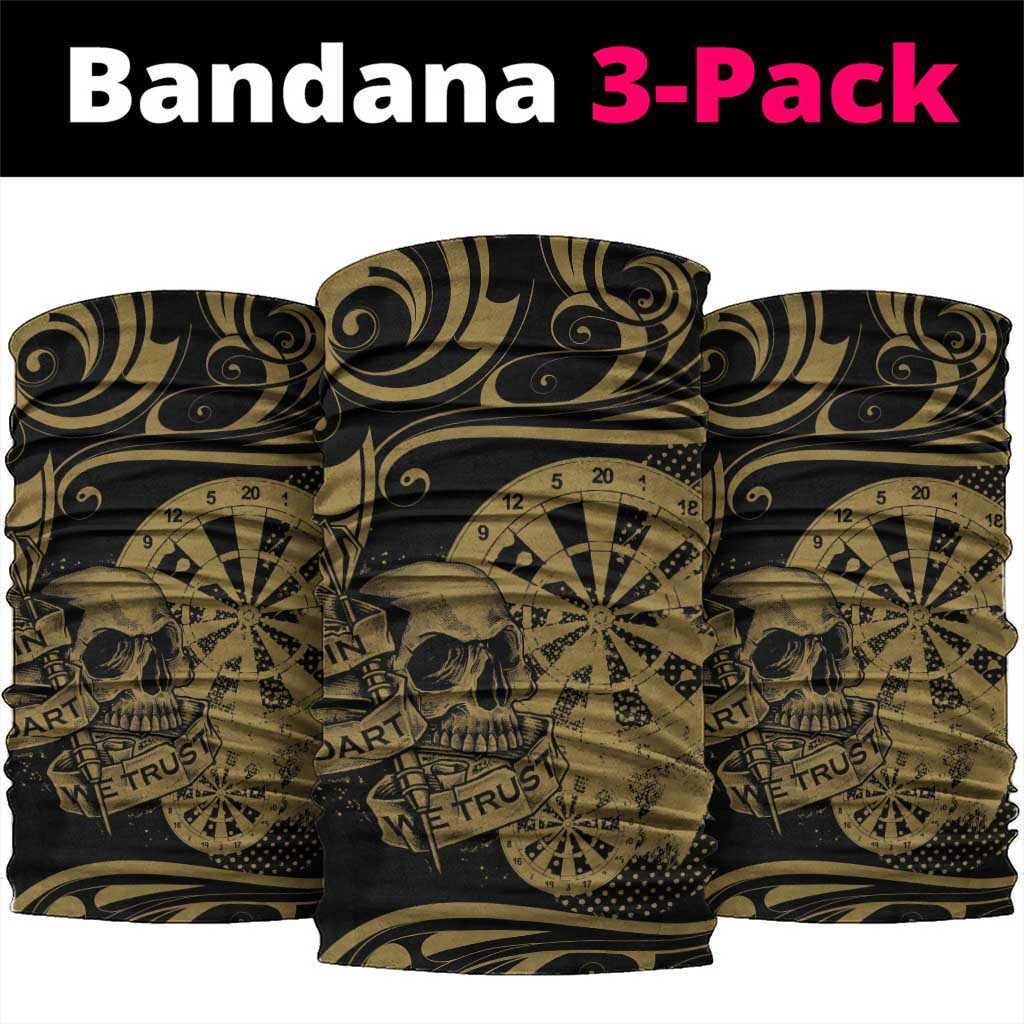New Zealand Darts Neck Gaiter Skull In Dart We Trust Maori Pattern - Aussie Hoodie