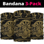 New Zealand Darts Neck Gaiter Skull In Dart We Trust Maori Pattern - Aussie Hoodie