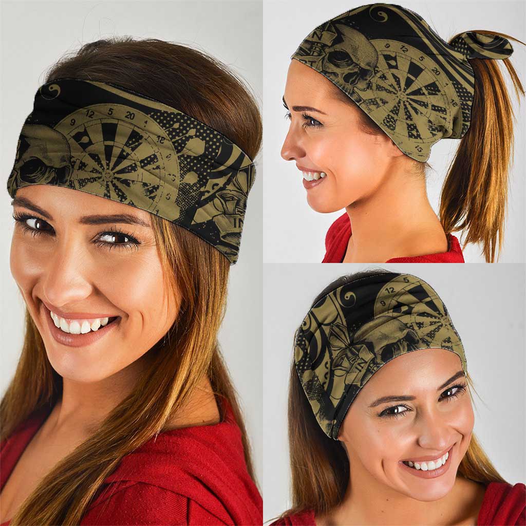 New Zealand Darts Neck Gaiter Skull In Dart We Trust Maori Pattern - Aussie Hoodie