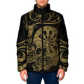 New Zealand Darts Padded Jacket Skull In Dart We Trust Maori Pattern - Aussie Hoodie