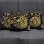 New Zealand Darts Pillow Cover Skull In Dart We Trust Maori Pattern - Aussie Hoodie