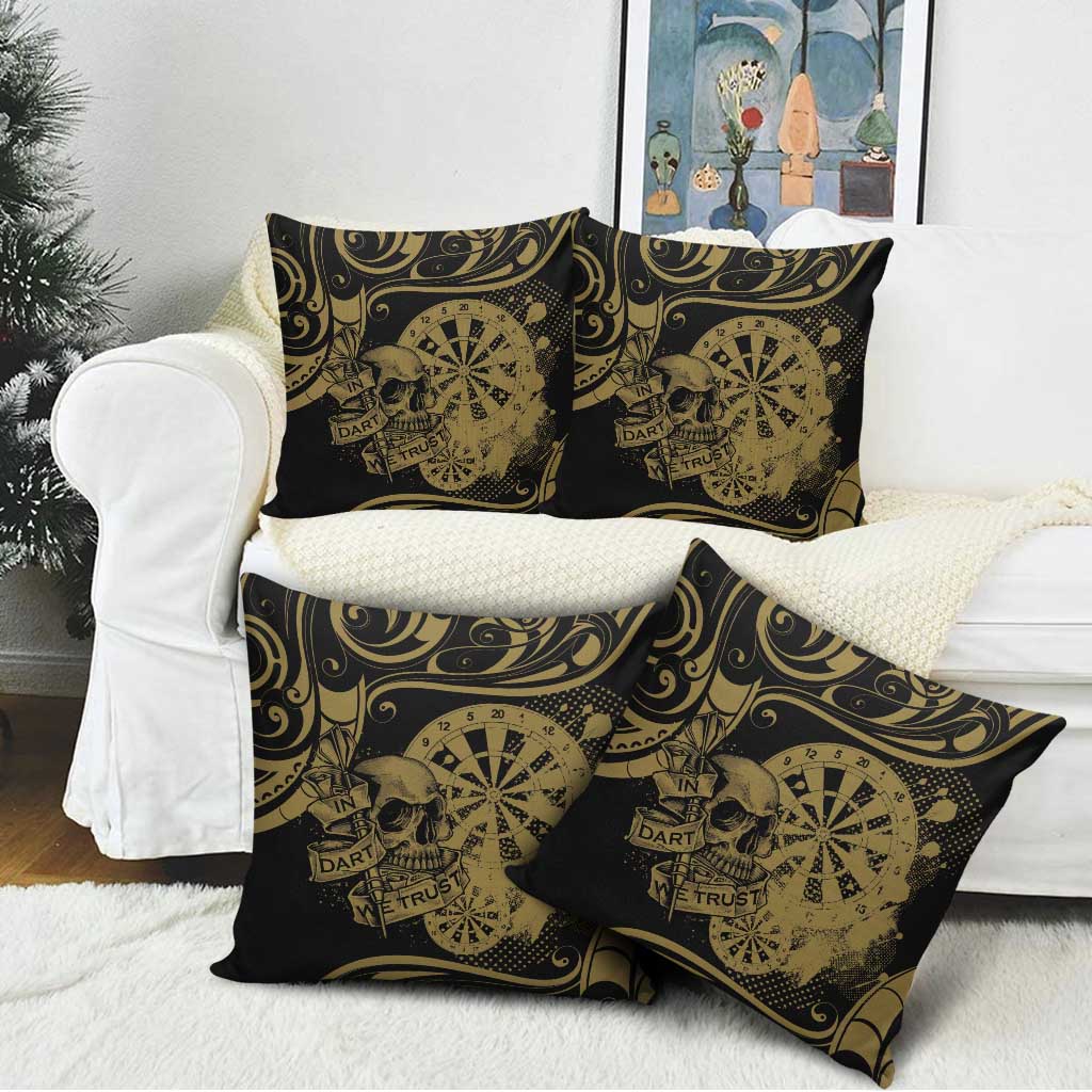 New Zealand Darts Pillow Cover Skull In Dart We Trust Maori Pattern - Aussie Hoodie