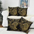 New Zealand Darts Pillow Cover Skull In Dart We Trust Maori Pattern - Aussie Hoodie