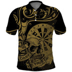 New Zealand Darts Polo Shirt Skull In Dart We Trust Maori Pattern - Aussie Hoodie