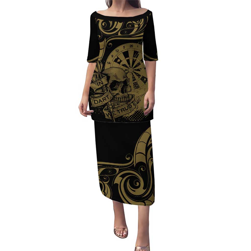 New Zealand Darts Puletasi Skull In Dart We Trust Maori Pattern - Aussie Hoodie