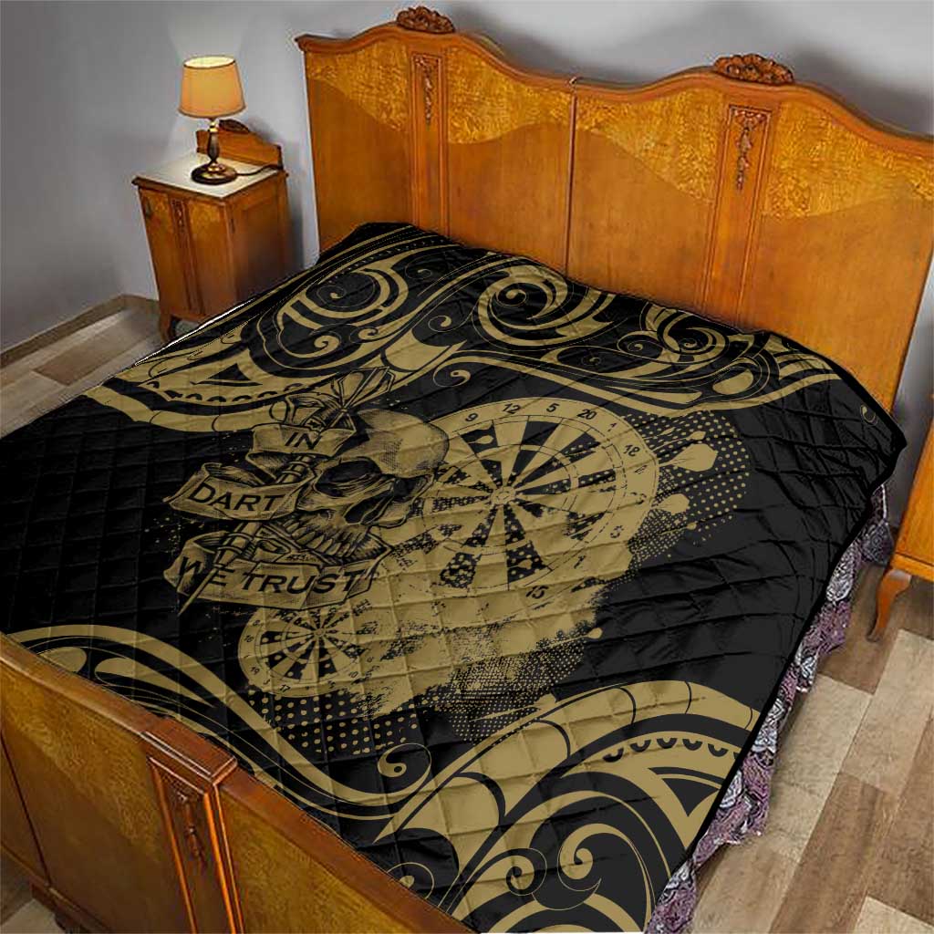 New Zealand Darts Quilt Skull In Dart We Trust Maori Pattern - Aussie Hoodie