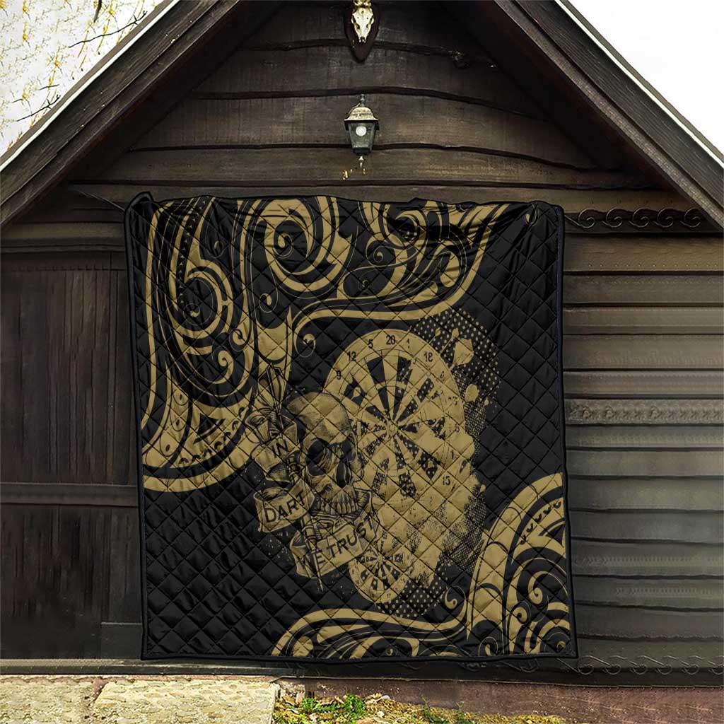 New Zealand Darts Quilt Skull In Dart We Trust Maori Pattern - Aussie Hoodie