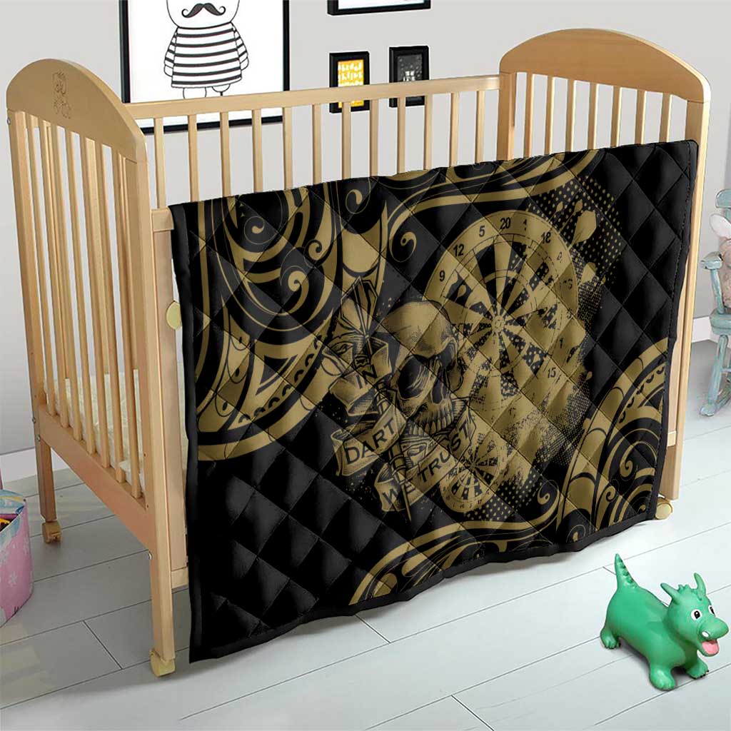 New Zealand Darts Quilt Skull In Dart We Trust Maori Pattern - Aussie Hoodie