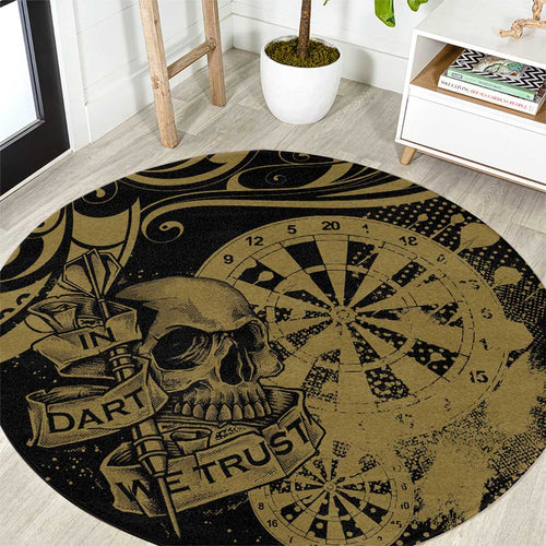 New Zealand Darts Round Carpet Skull In Dart We Trust Maori Pattern - Aussie Hoodie