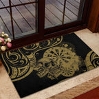 New Zealand Darts Rubber Doormat Skull In Dart We Trust Maori Pattern - Aussie Hoodie