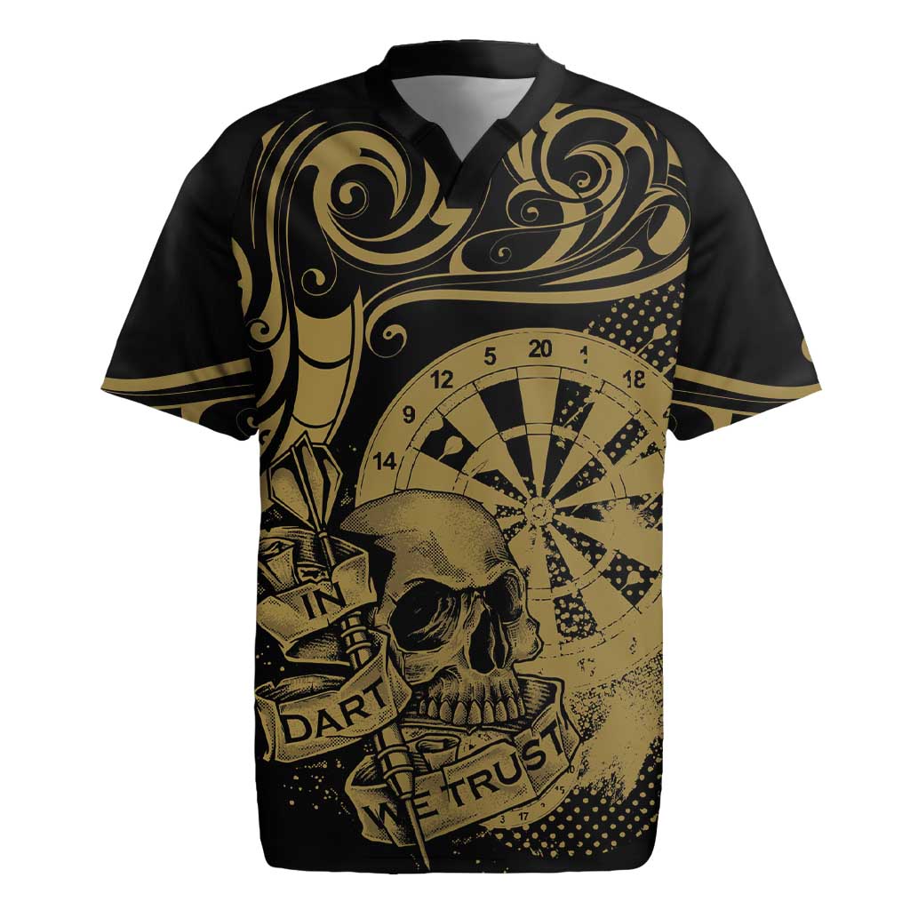 New Zealand Darts Rugby Jersey Skull In Dart We Trust Maori Pattern - Aussie Hoodie