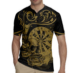 New Zealand Darts Rugby Jersey Skull In Dart We Trust Maori Pattern - Aussie Hoodie