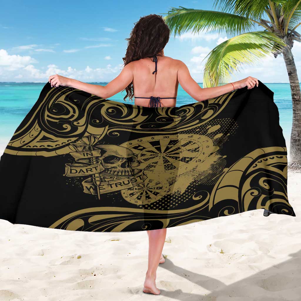 New Zealand Darts Sarong Skull In Dart We Trust Maori Pattern - Aussie Hoodie