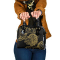 New Zealand Darts Shoulder Handbag Skull In Dart We Trust Maori Pattern - Aussie Hoodie
