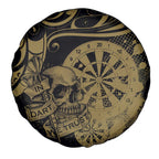 New Zealand Darts Spare Tire Cover Skull In Dart We Trust Maori Pattern - Aussie Hoodie