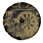 New Zealand Darts Spare Tire Cover Skull In Dart We Trust Maori Pattern - Aussie Hoodie