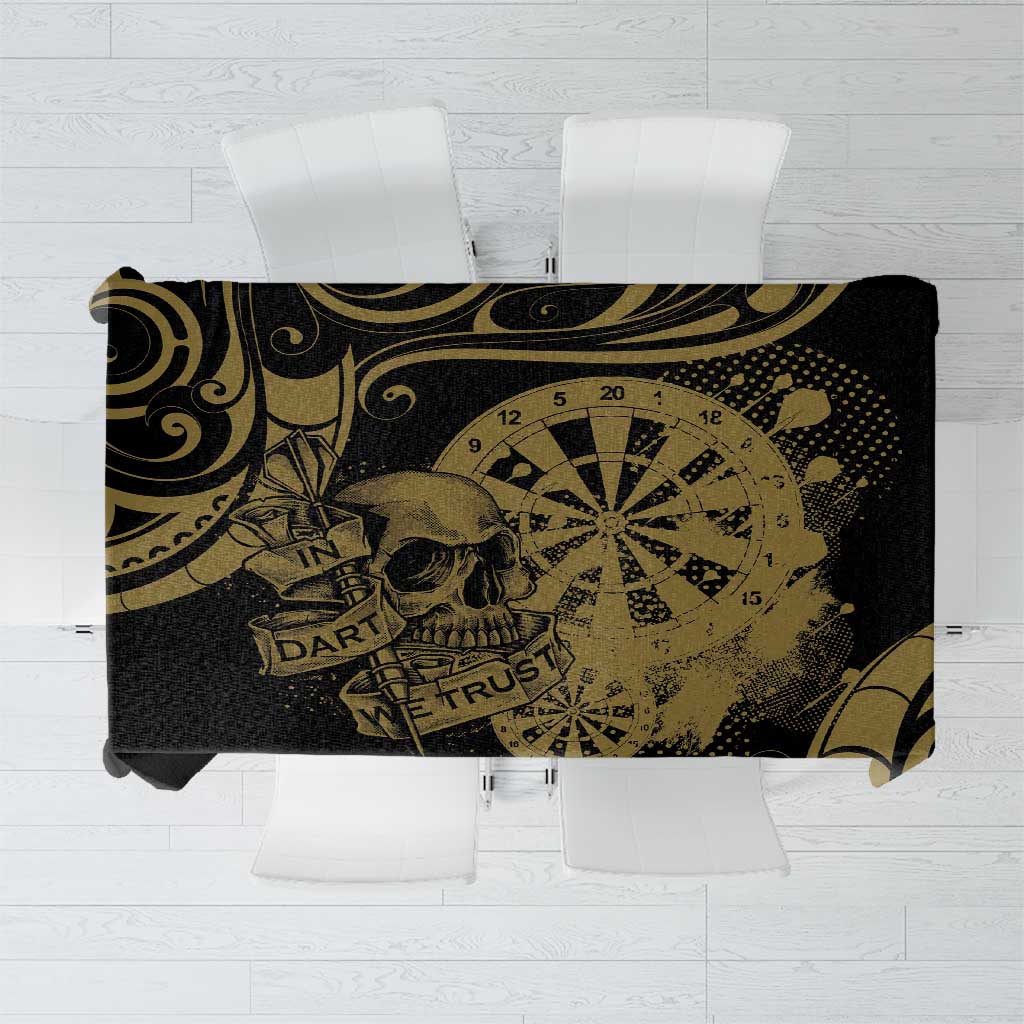 New Zealand Darts Tablecloth Skull In Dart We Trust Maori Pattern - Aussie Hoodie