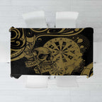New Zealand Darts Tablecloth Skull In Dart We Trust Maori Pattern - Aussie Hoodie